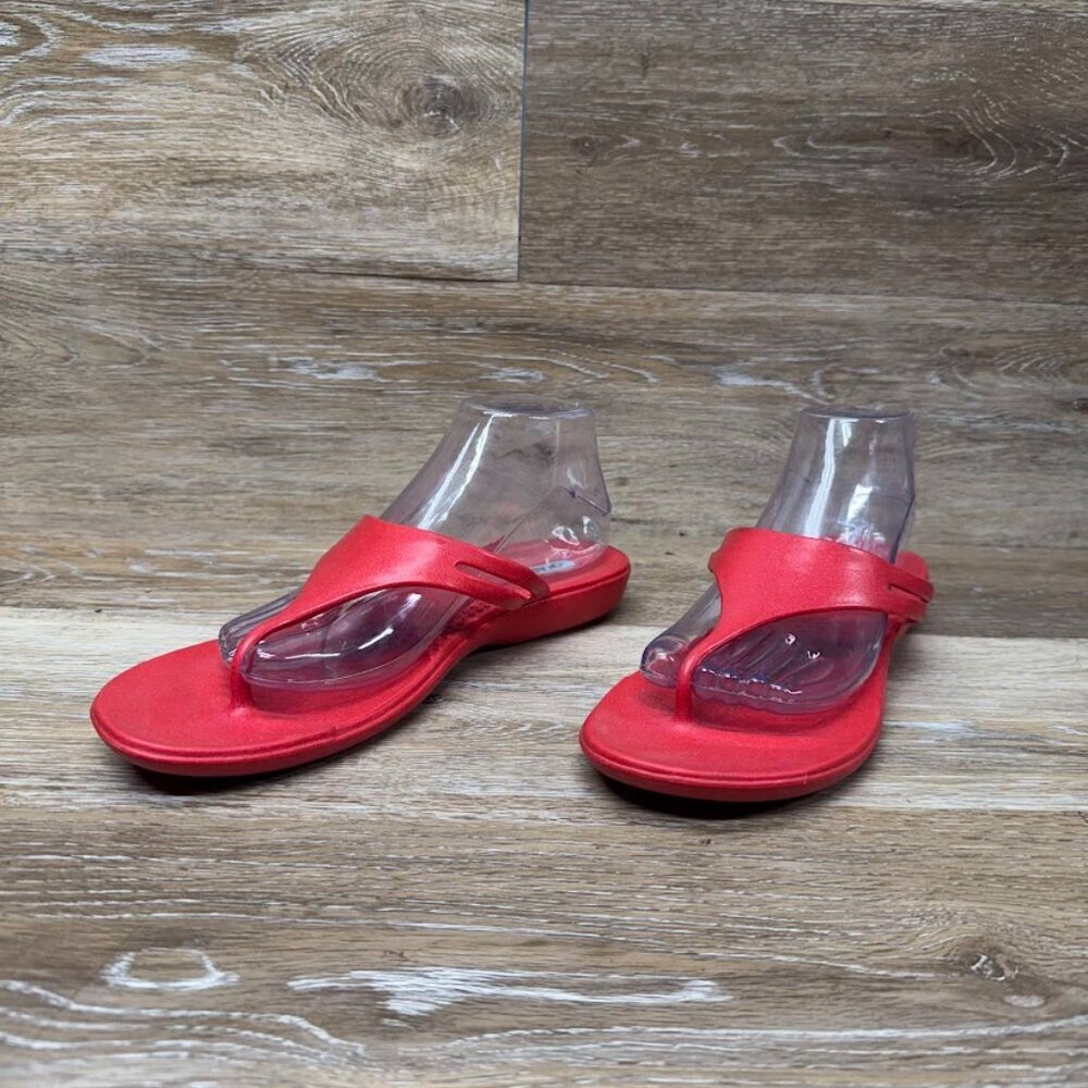 Oka -B Red Thong Flip Floop Sandal Women's Size 9-9.5